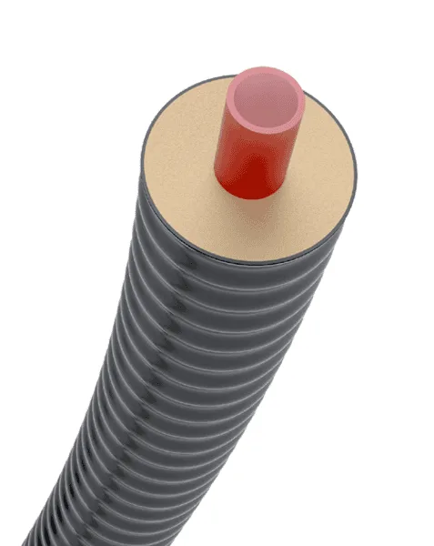 Calpex 1x25mm preisolert kulvertrør 10 meter | Fjernvarmerør