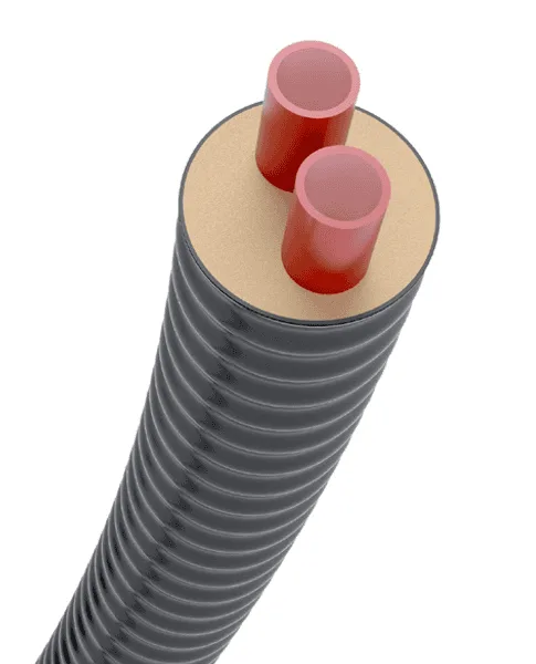 Calpex 2x25mm preisolert kulvertrør 10 meter | Fjernvarmerør