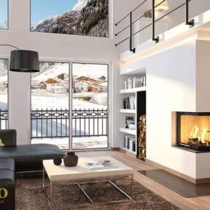 Spartherm Varia 2R 55h H₂O peis med vannkappe - hevedør