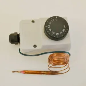 0-90 grader termostat med kapillarrør sensor | Enkel start/stopp