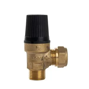 Debe sikkerhetsventil for varmtvannsbereder 9 bar 1/2" gjenger