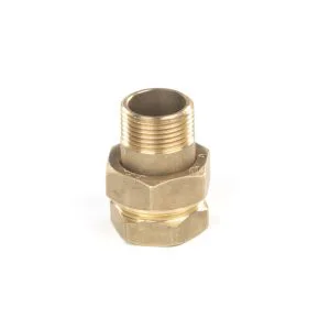 Messing union 11/4" rett tilkobling innvendig/utvendig gjenger